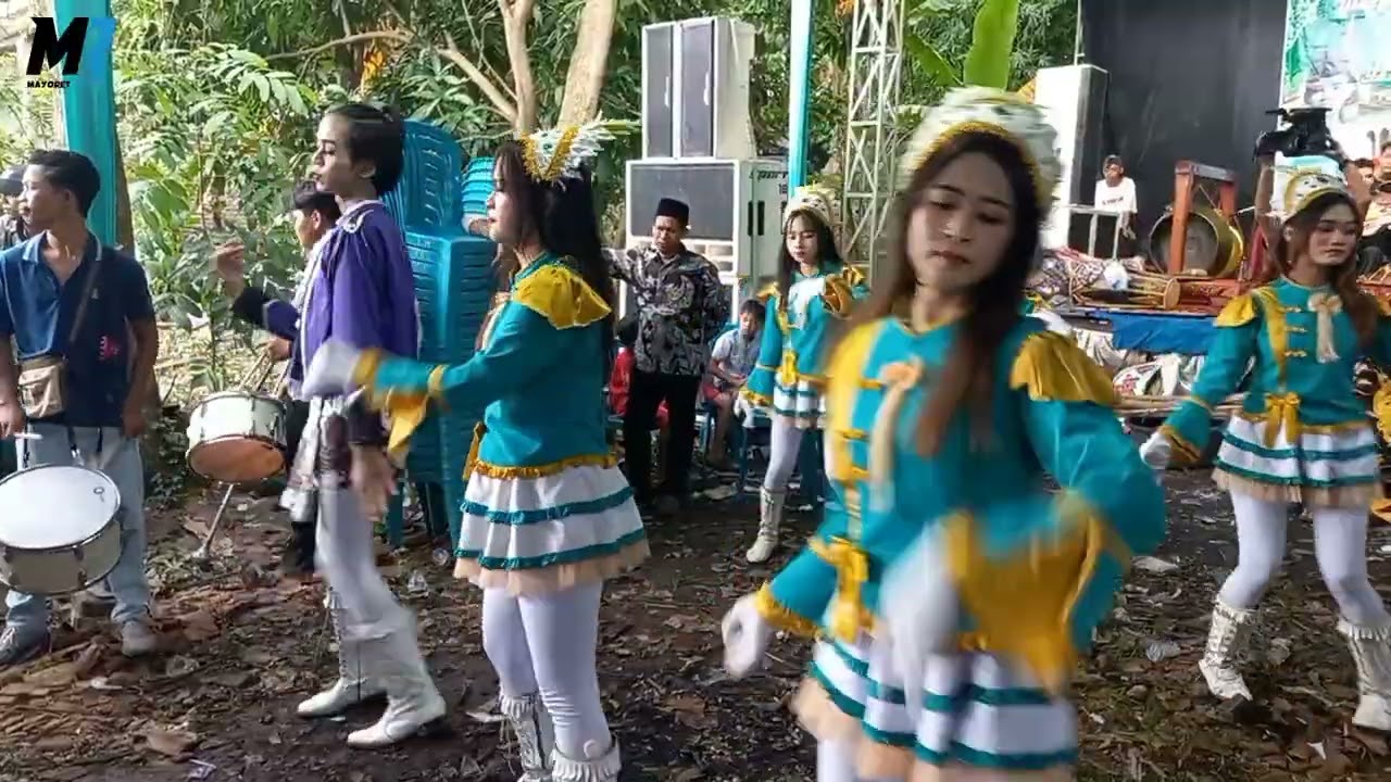 Nirwana drumband, mayoret cantik Perfom di karangawen Demak 2025.