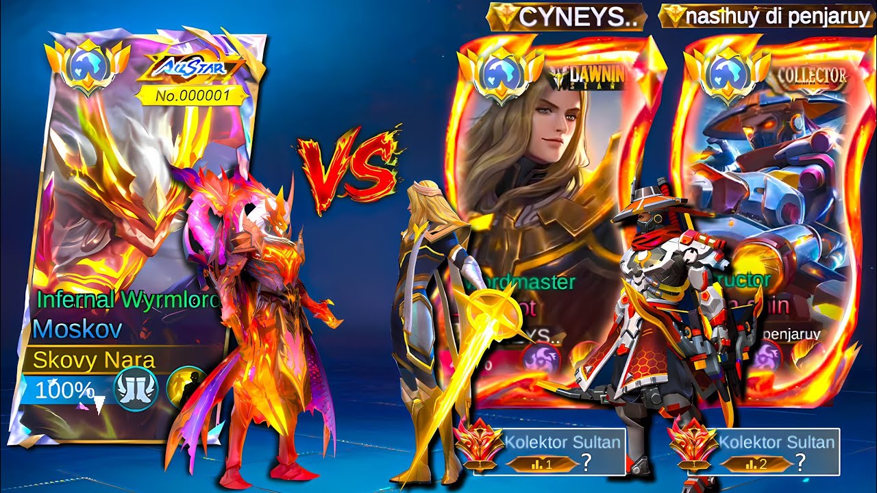 Merinding !! Top Global Moskov Melawan Para Sultan Di Rank Tinggi! Gila Jago Banget !? ~ MLBB