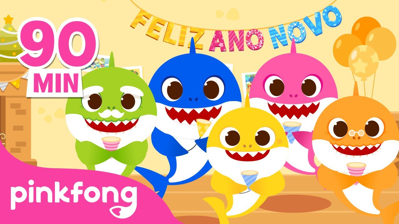 ⭐️ Tchau 2022, Olá 2023 com Baby Shark | + Completo | Pinkfong, Bebê Tubarão! Canções para Crianças