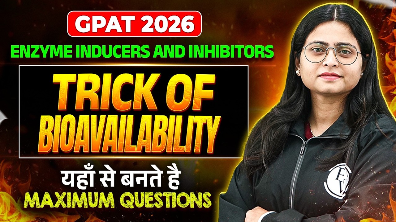 Enzyme Inducers and Inhibitors Trick GPAT Exam 2026 – Bioavailability Shortcut for Exams | PW Pharma