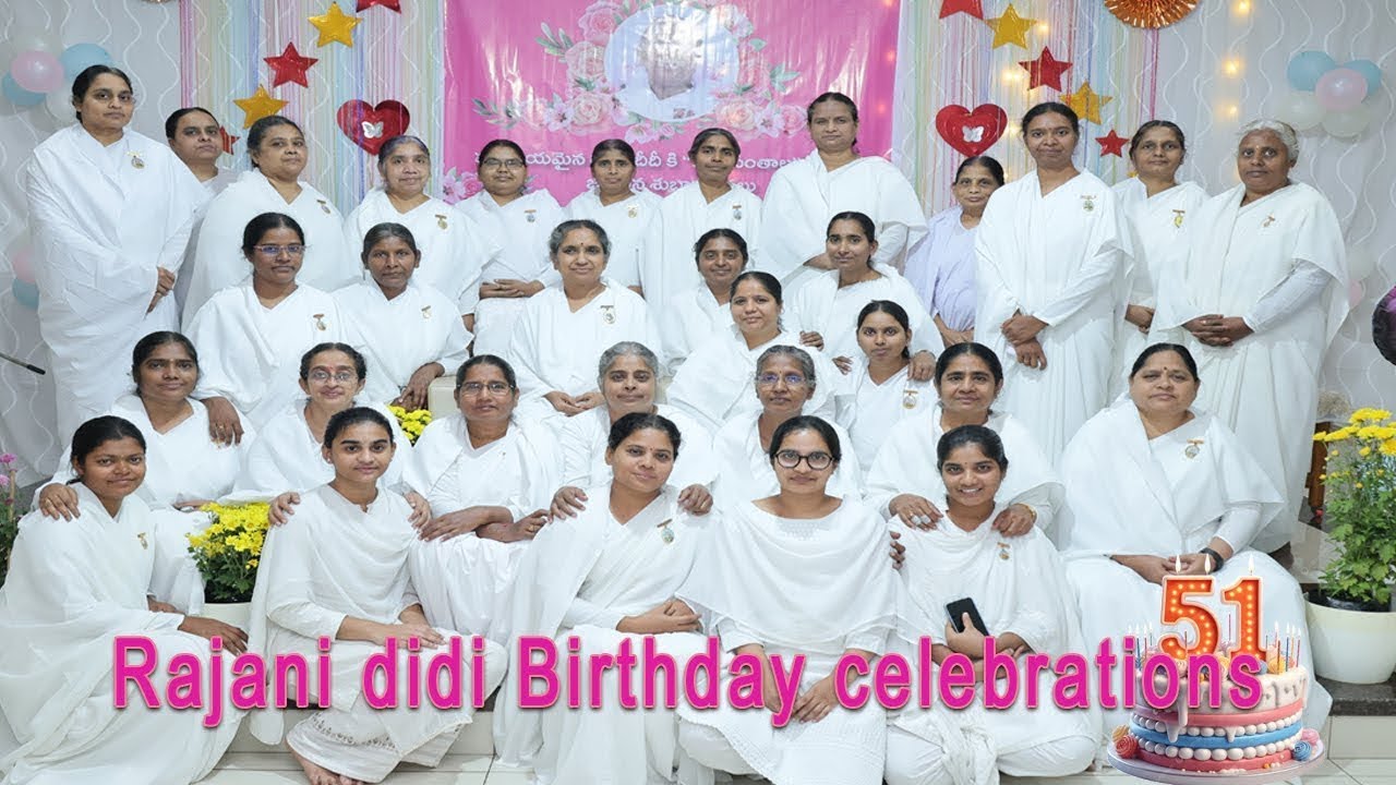 Celebrating the 51st Alaukik Birthday of Rajayogini Rajani Didi at Brahma Kumaris, Kakinada