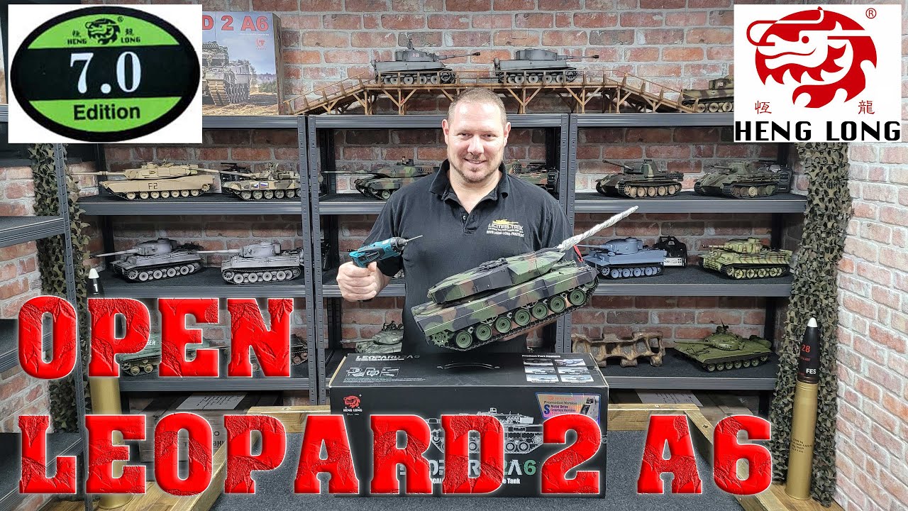Öffnen des RC Panzer Leopard 2 A6 Heng Long 1/16 TK7.0