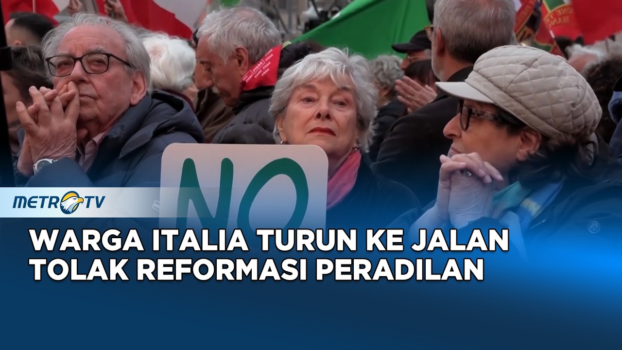 Ribuan Warga Italia Turun ke Jalan Tolak Referendum Reformasi Sistem Peradilan