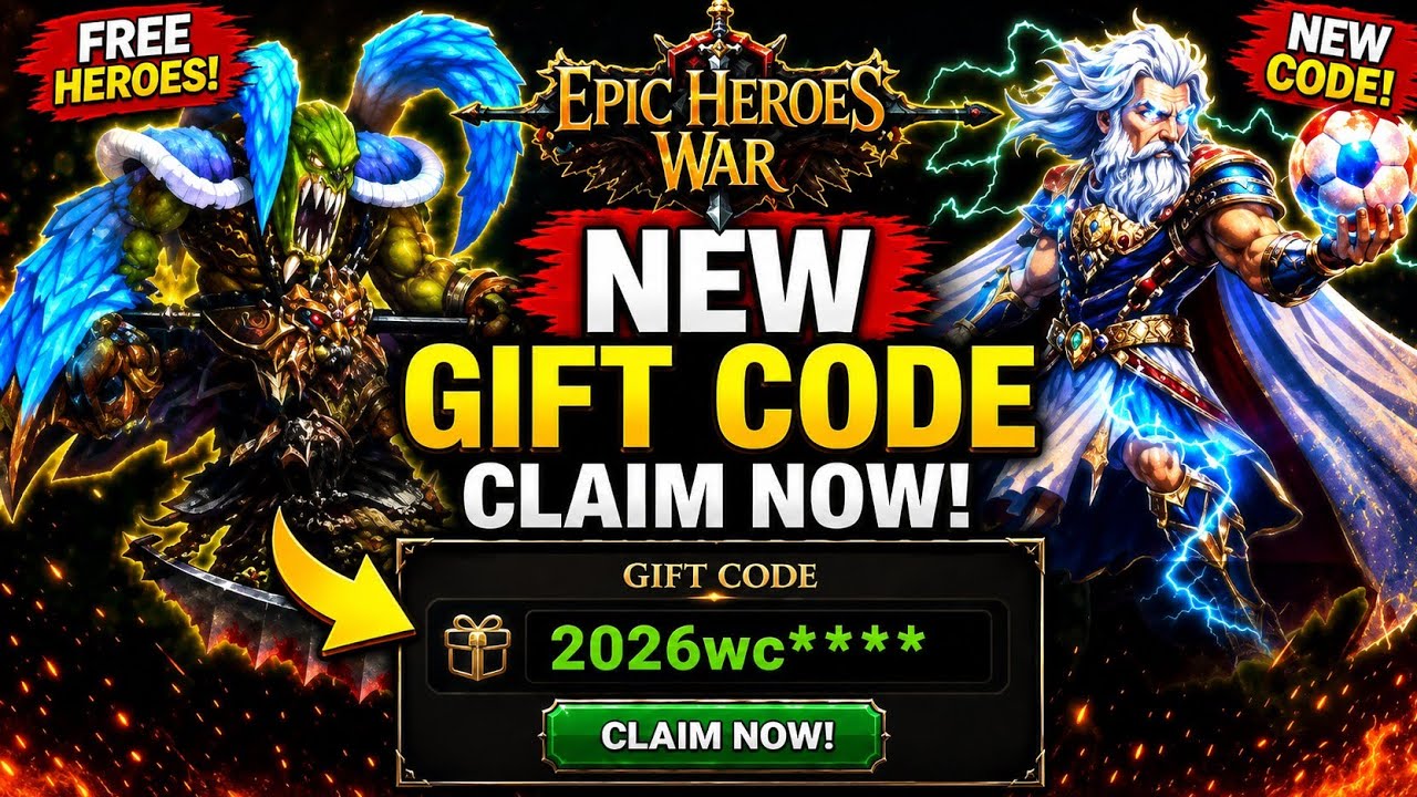 🎁🎉 EPIC HEROES WAR NEW GIFT CODE WC ZEUS RELEASED 🎁🎉 CLAIM NOW 🥳