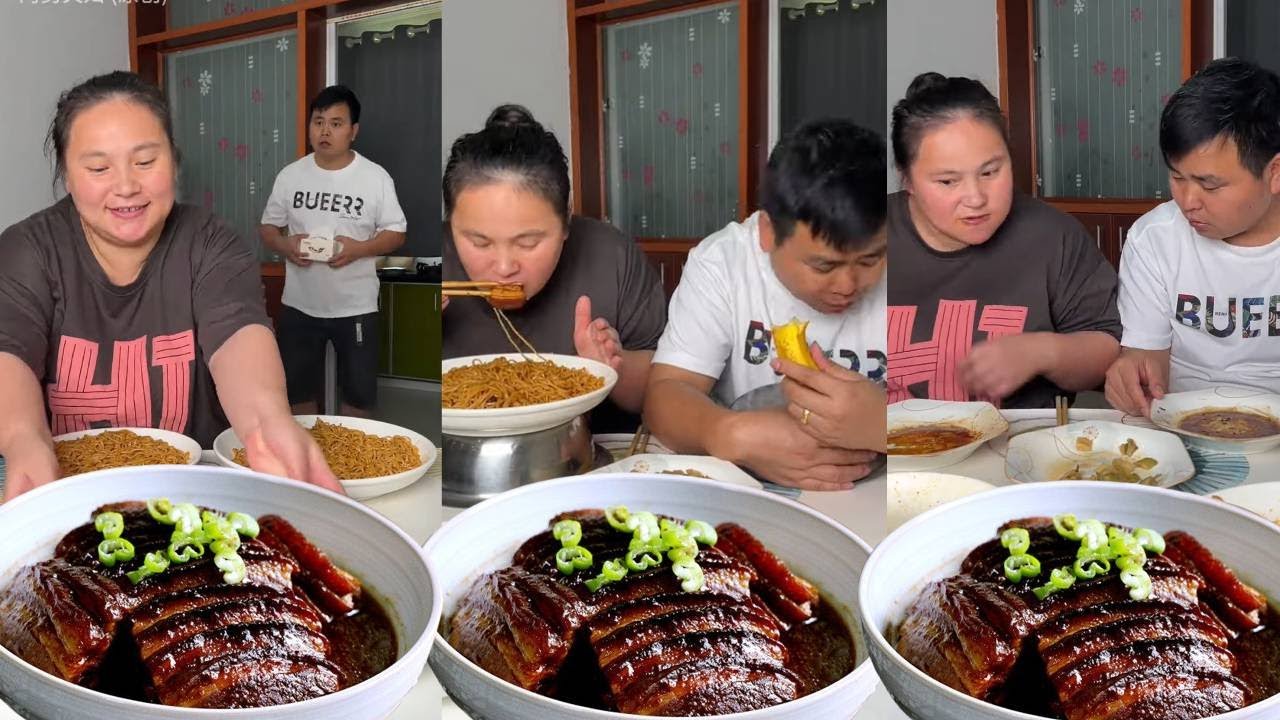 My selfish husband secretly hid the braised pork, and I ate it all. He was so angry that he cried.