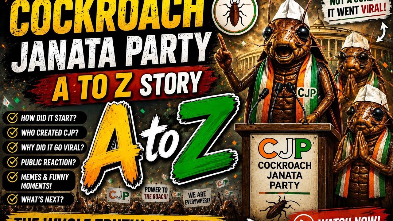CJP Party Explained in English 🔥Cockroach Janata Party Full Story | @cockroachjantaparty.noidaaa 