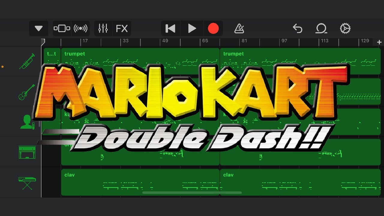 【Garage Band】マリオカート ダブルダッシュ!! のタイトルBGMを作ってみた。Mario Kart Double Dash !! Title Screen