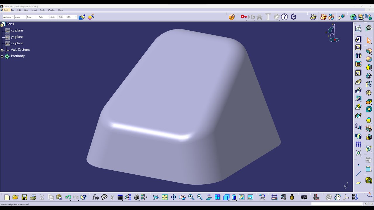 Modeling key of the keyboard