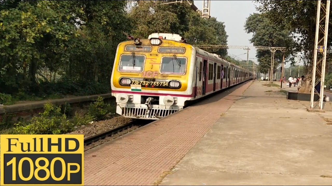 Mecheda Howrah EMU Arrival and Departure from Abada Railway Station || Mecheda Local.