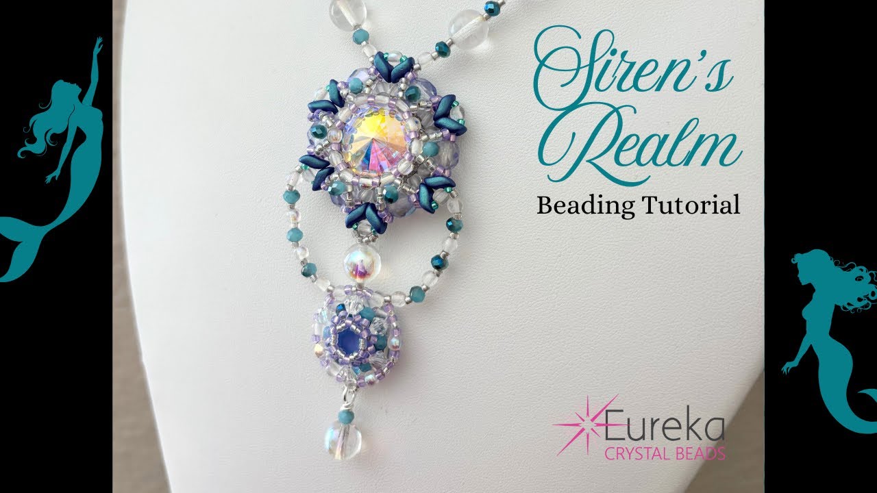Siren’s Realm Beaded Necklace Tutorial | Bubblescence Beads Collection Lite | Eureka Crystal Beads