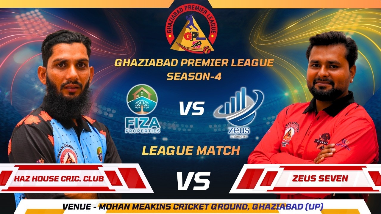 GHAZIABAD PREMIER LEAGUE SEASON 4.0  || HAZ  HOUSE CRIZ vs ZEUS SEVEN