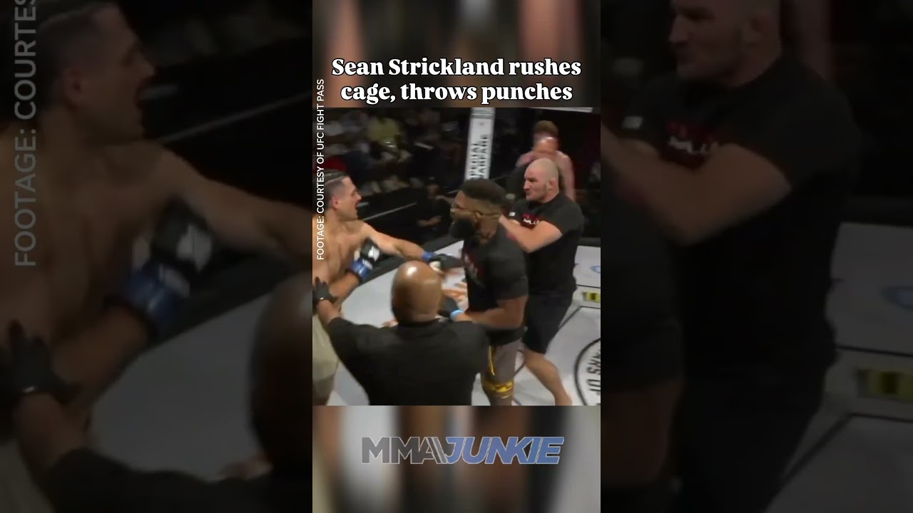 Sean Strickland rushes cage, attacks fighter at Tuff-N-Uff 145