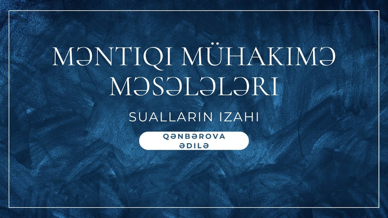 Məntiqi mühakimə məsələləri