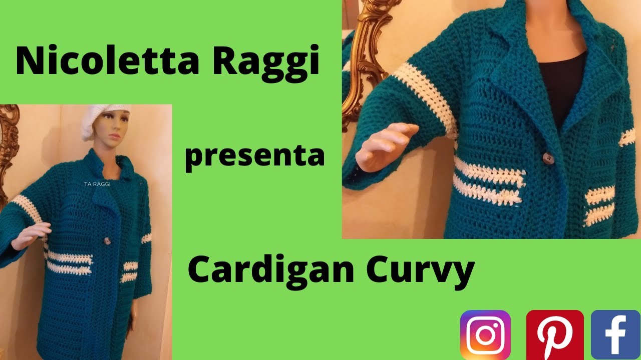 CARDIGAN CURVY top down (spiegazioni per tutte le taglie)