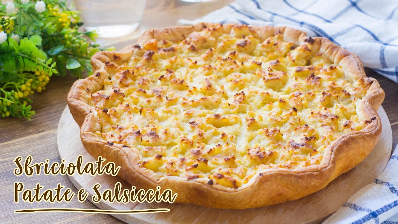 Sbriciolata di Patate e Salsiccia con Pasta Sfoglia - Ricetta Facile Torta Salata - 55Winston55