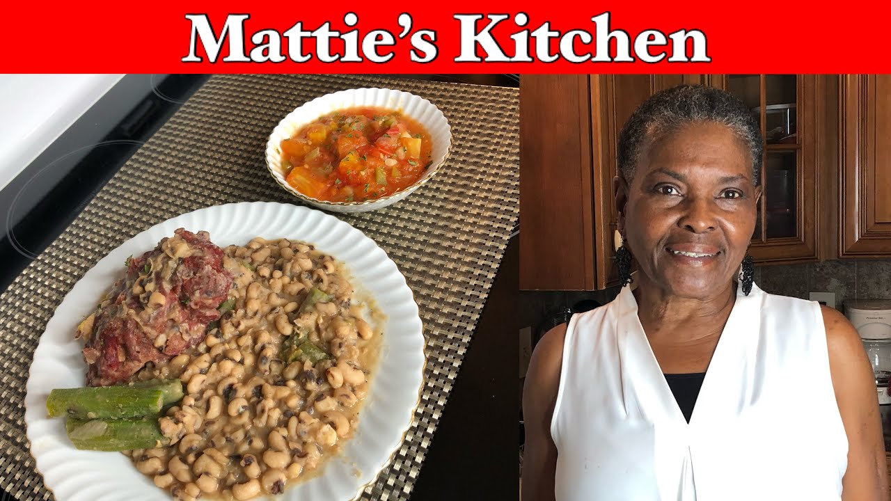 New Year's Black Eyed Peas with Smoked Neck Bones | Homemade Stew Tomatoes | Mattie’s Kitchen