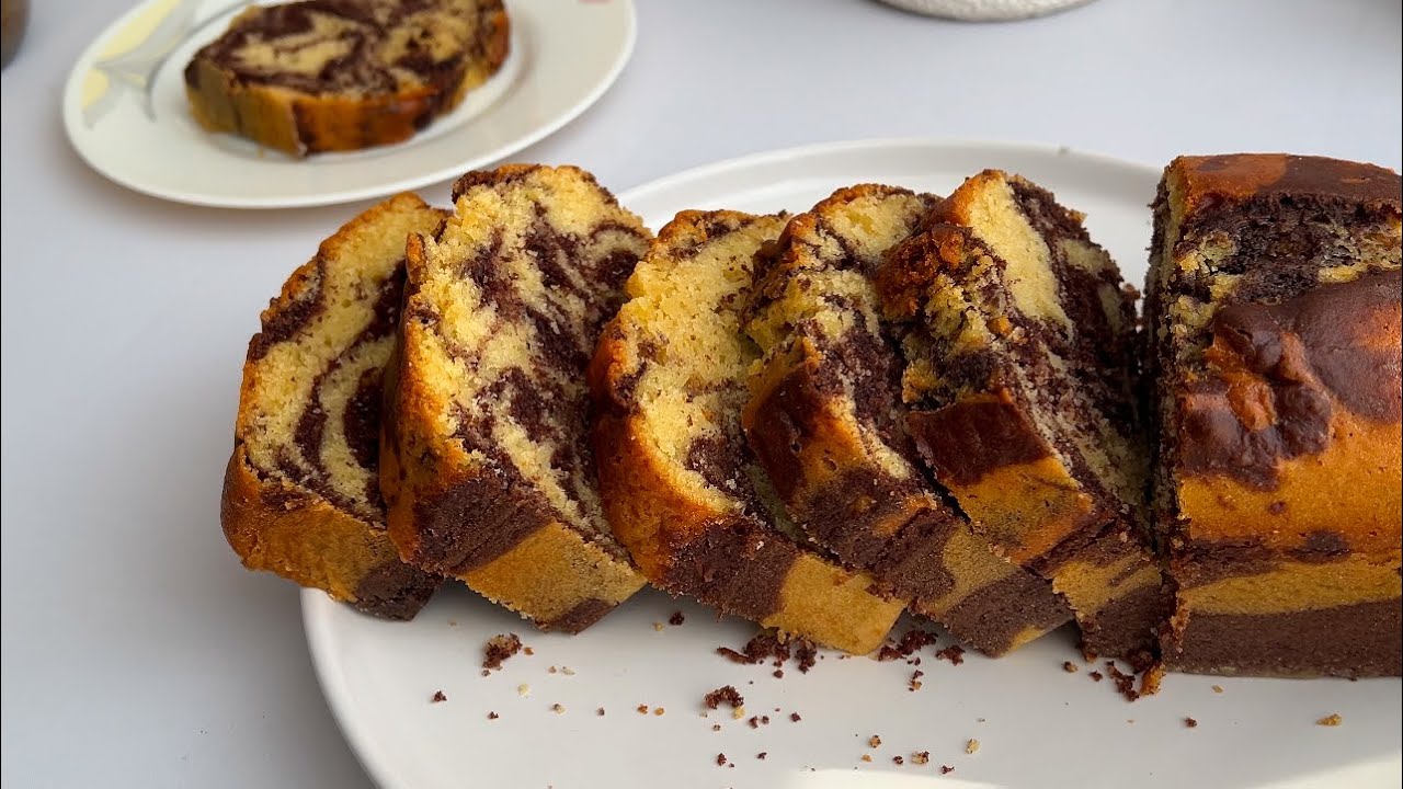 How To make Super Moist Vanilla & Chocolate Marble Cake Recipe