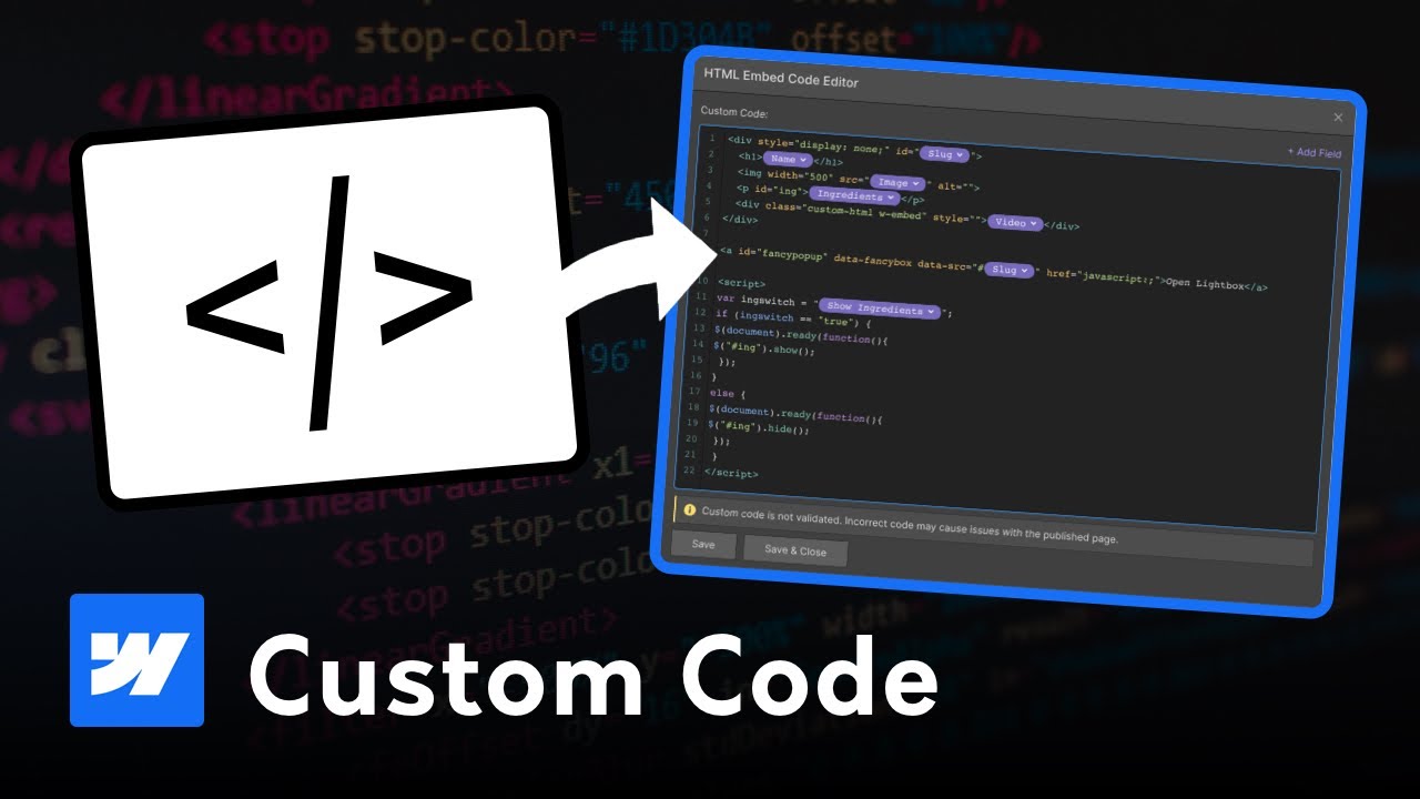 Как добавить собственный код в Webflow — JavaScript, CSS и многое другое! 🚀