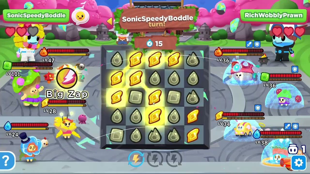 Battling the other account using 5 star ElectroTerra!