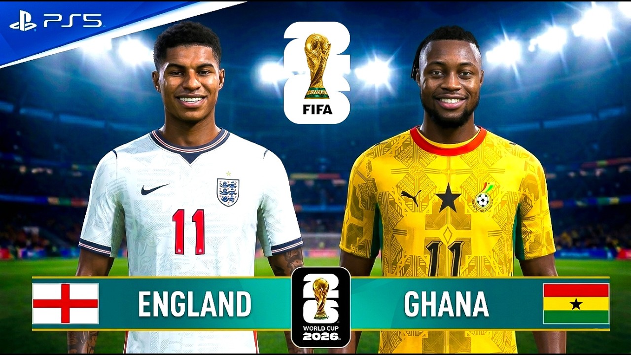 England vs. Ghana | World Cup 2026 Match | Harry Kane, Rashford, Saka, Semenyo, Fatau, Ayew, Partey