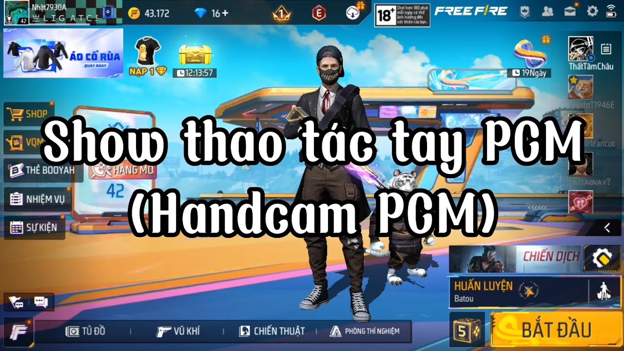 Show thao tác tay PCM(Handcam PCM)|Nhật FF☬