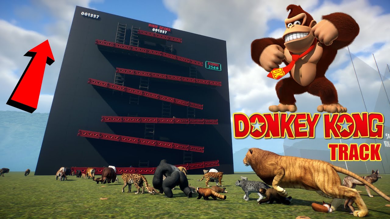 Animals Escape Race in Planet Zoo Kong included Lion, Bear, Cheetah, Monkeys, Big Cats and Gorilla