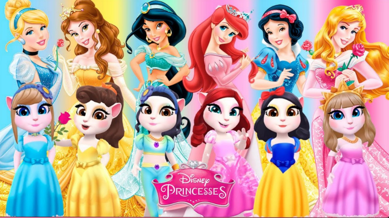 😻😻❤ANGELA 2➕DISNEY PRINCESSES New Update Cosplay