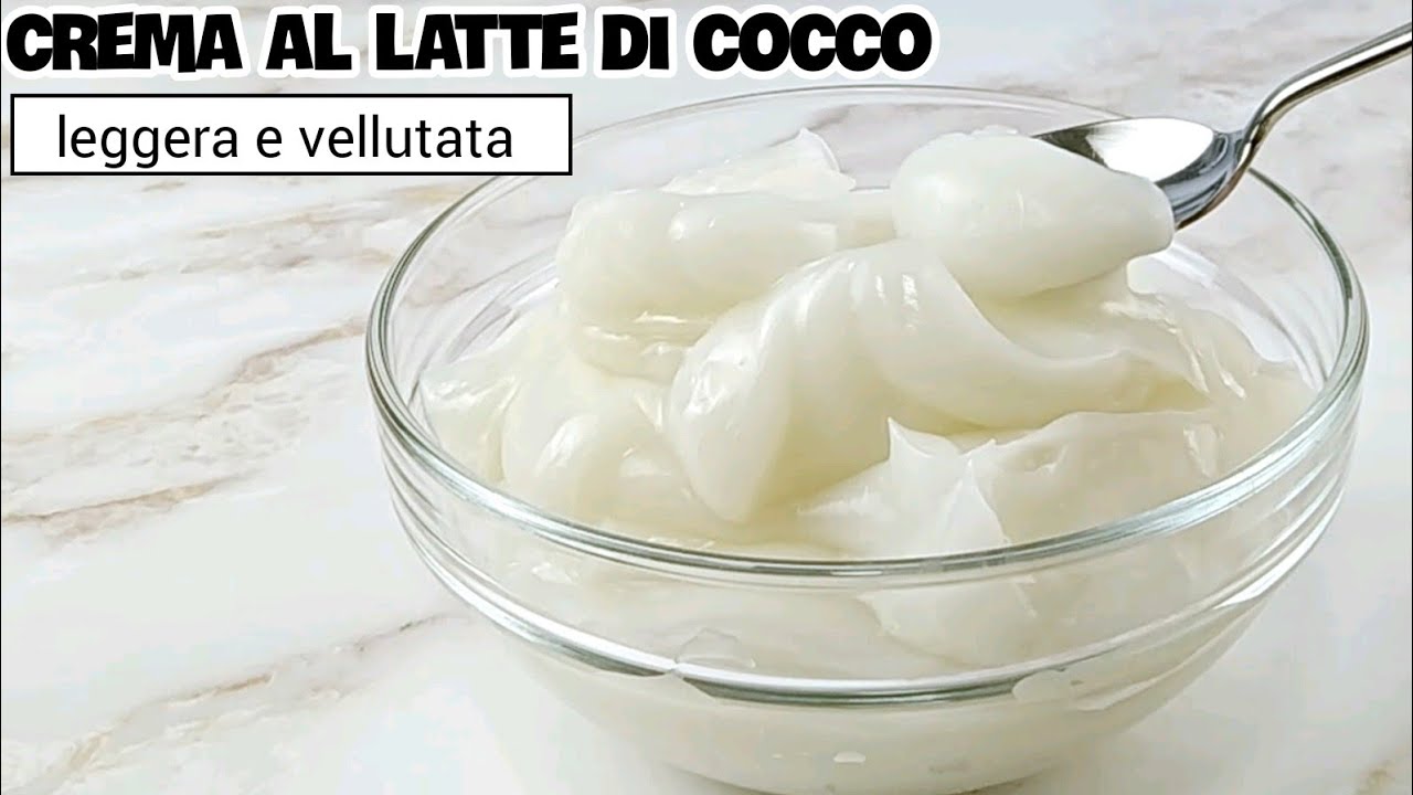 🥥Crema al Latte di Cocco liscia e vellutata. Senza uova, senza farina, senza glutine né lattosio.