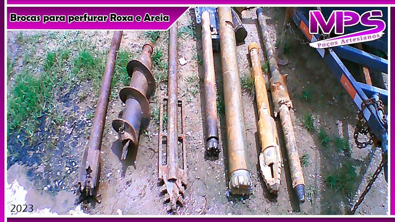 Brocas para perfuração de poço artesiano na Roxa e na Areia 🟣 MPS