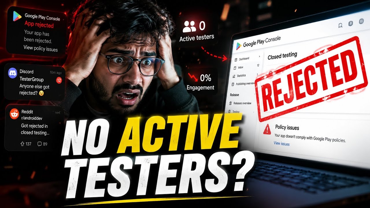 Google Play Closed Testing Rejected? Fix Your 12 Tester Problem Fast
