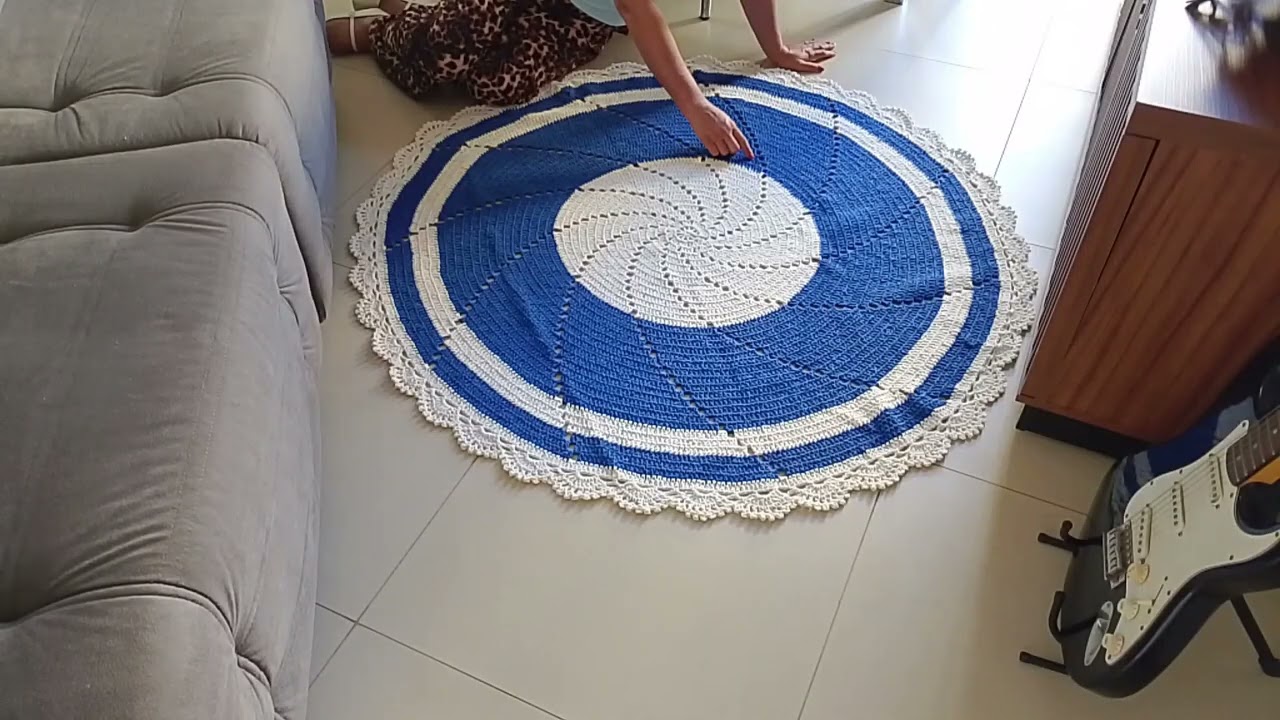 Vlog de Produção: Tapete Espiral Cru com Azul Royal | Encomenda que Virou Pronta-Entrega