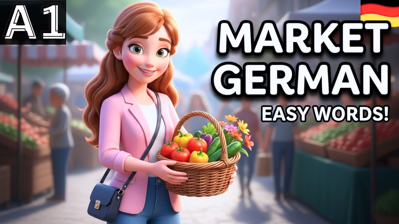 Learn German A1: Anna Goes to the Market | Easy German story