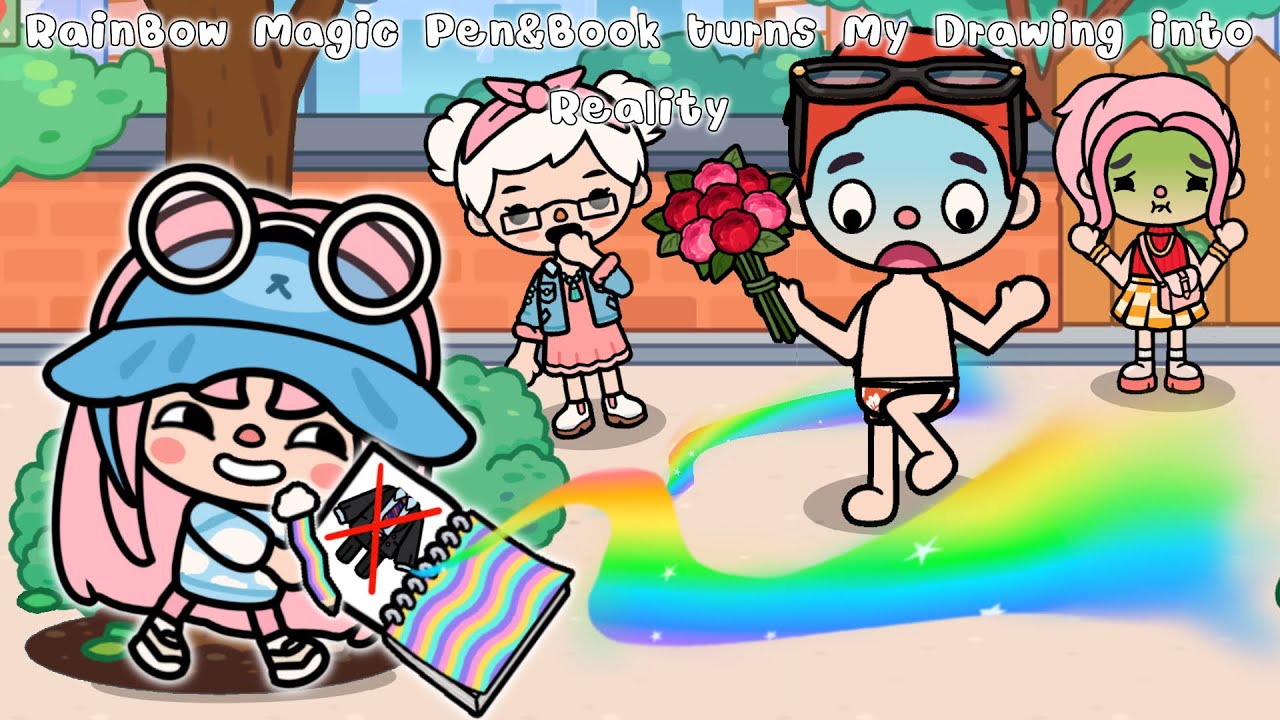 RainBow Magic Pen&Book 🌈Turns My Drawing into Reality Toca life story l Toca Boca