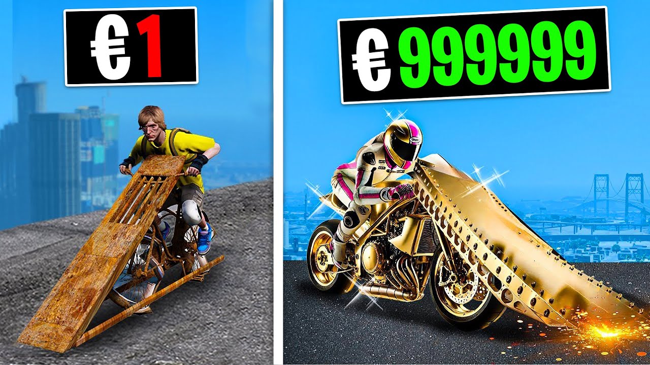 1 EURO VS 1,000,000 EURO RAMP MOTOR In GTA 5!