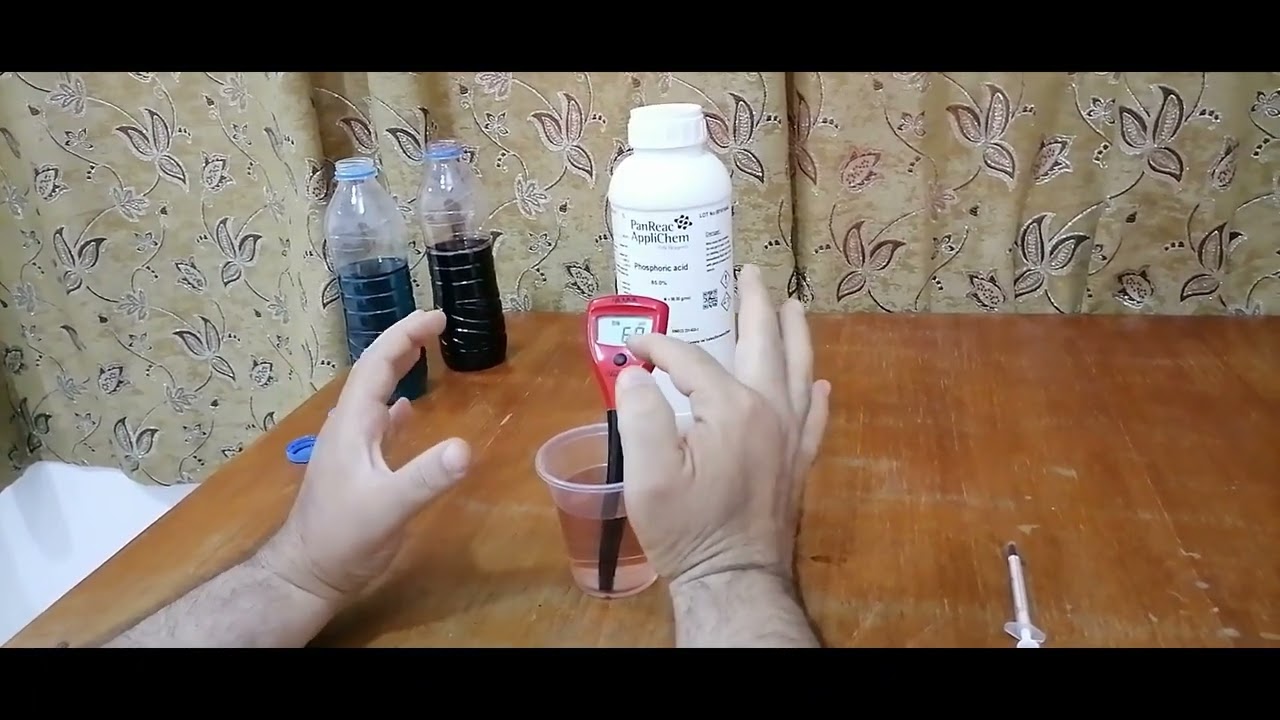 قياس درجة الحموضة في محاليل الزراعة المائية .