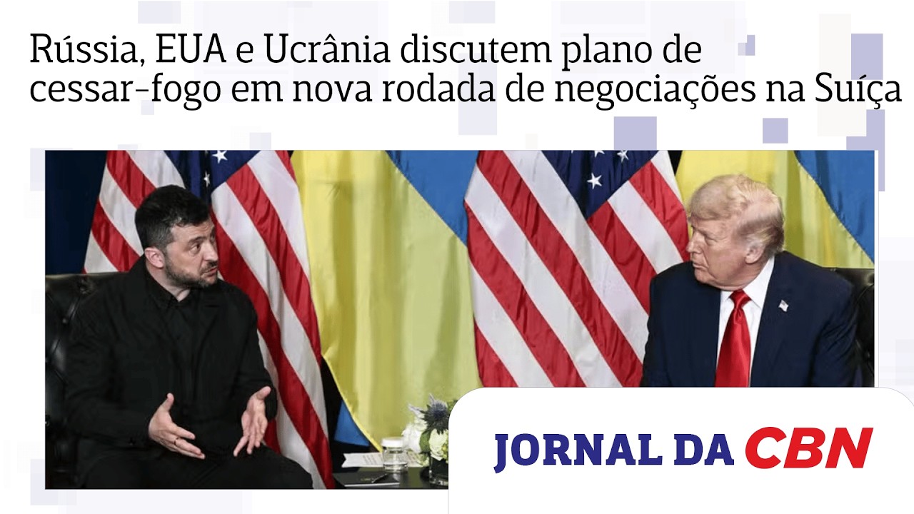 Rússia, EUA e Ucrânia discutem plano de cessar-fogo em nova rodada de negociações na Suíça