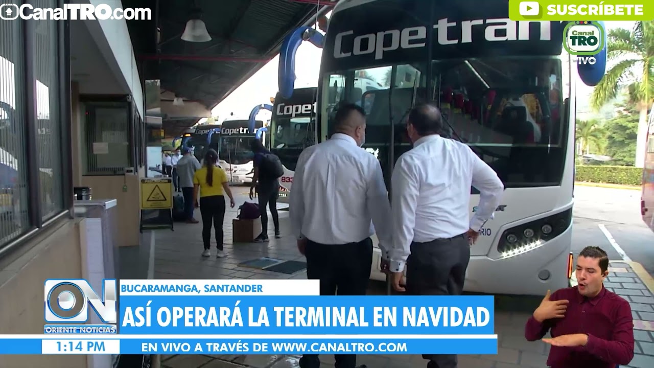 Así operará la terminal de Bucaramanga en Navidad.