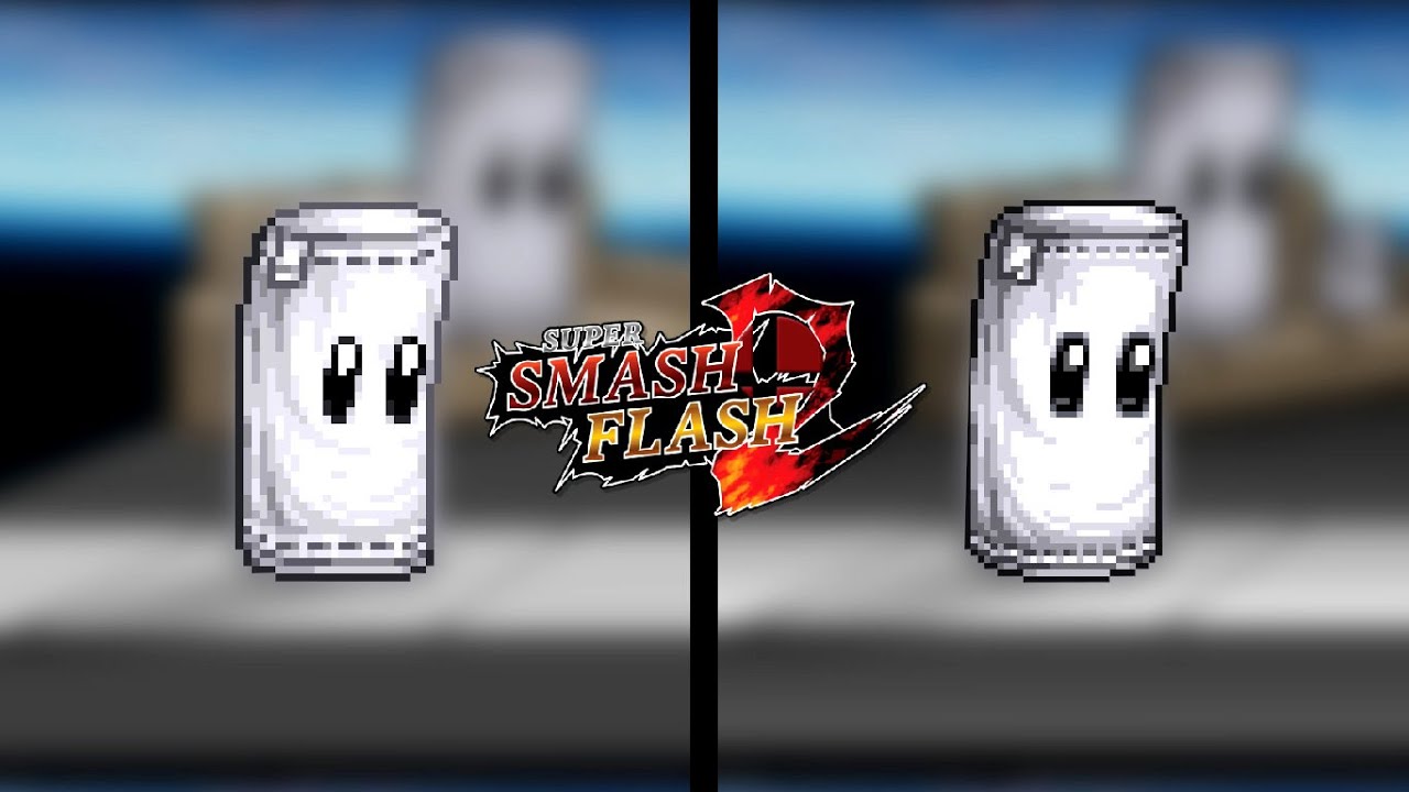 Sandbag Resprite comparison | Full Moveset (Final Smash, Victory Screens, Kirby Hat) (Side by side)