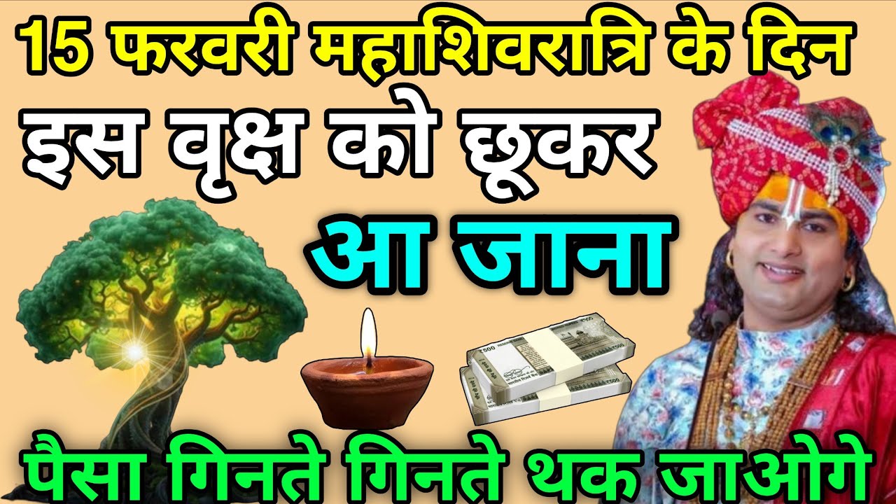 15 फरवरी शुभ रात्रि व्रत के दिन इस वृक्ष को छूकर आ जाना, पैसा गिनते गिनते थक जाओगे #aniruddhaacharya