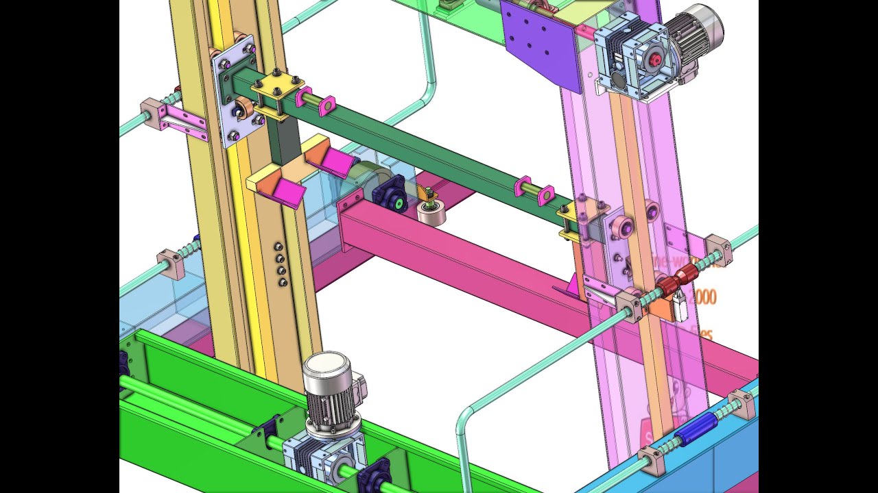 machine-world.net P743: Козловой кран гальванического оборудования - промышленная 3D модель