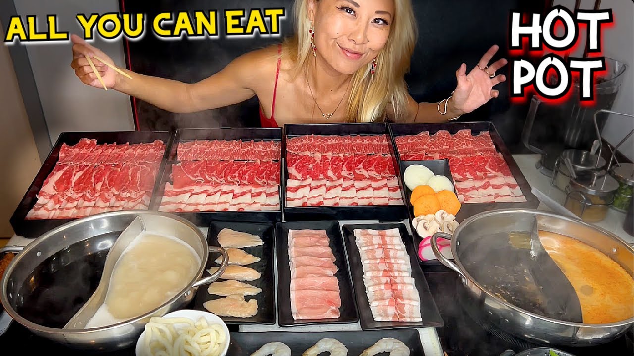 ALL YOU CAN EAT HOT POT at Shinobu Shabu in Westminster, CA!! #RainaisCrazy