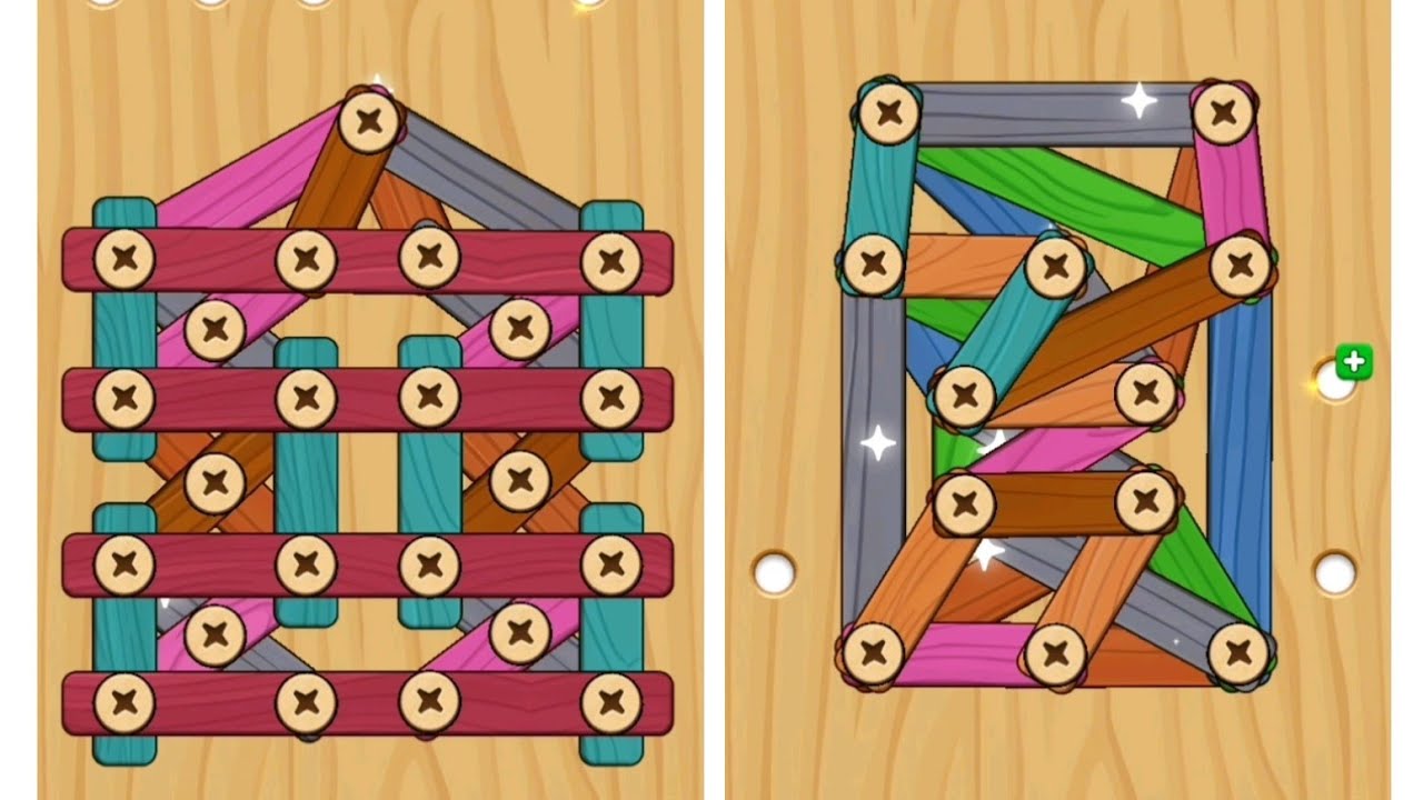 Wood Screw Puzzle Level 45 and 55