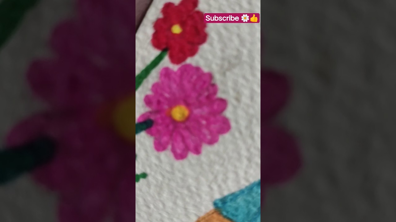 color with me  #art #flowers #doll #painting #drwaing #asmr #aesthetic #shorts #viral