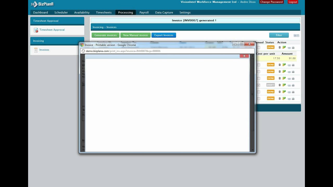 Training Video 4 Processing & Invoicing