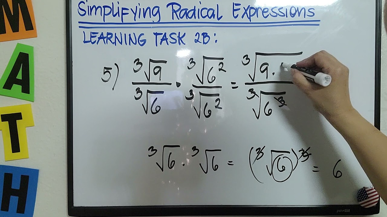 TAGALOG: Simplifying Radical Expressions, Learning Task 2B: Rationalizing the Denominators