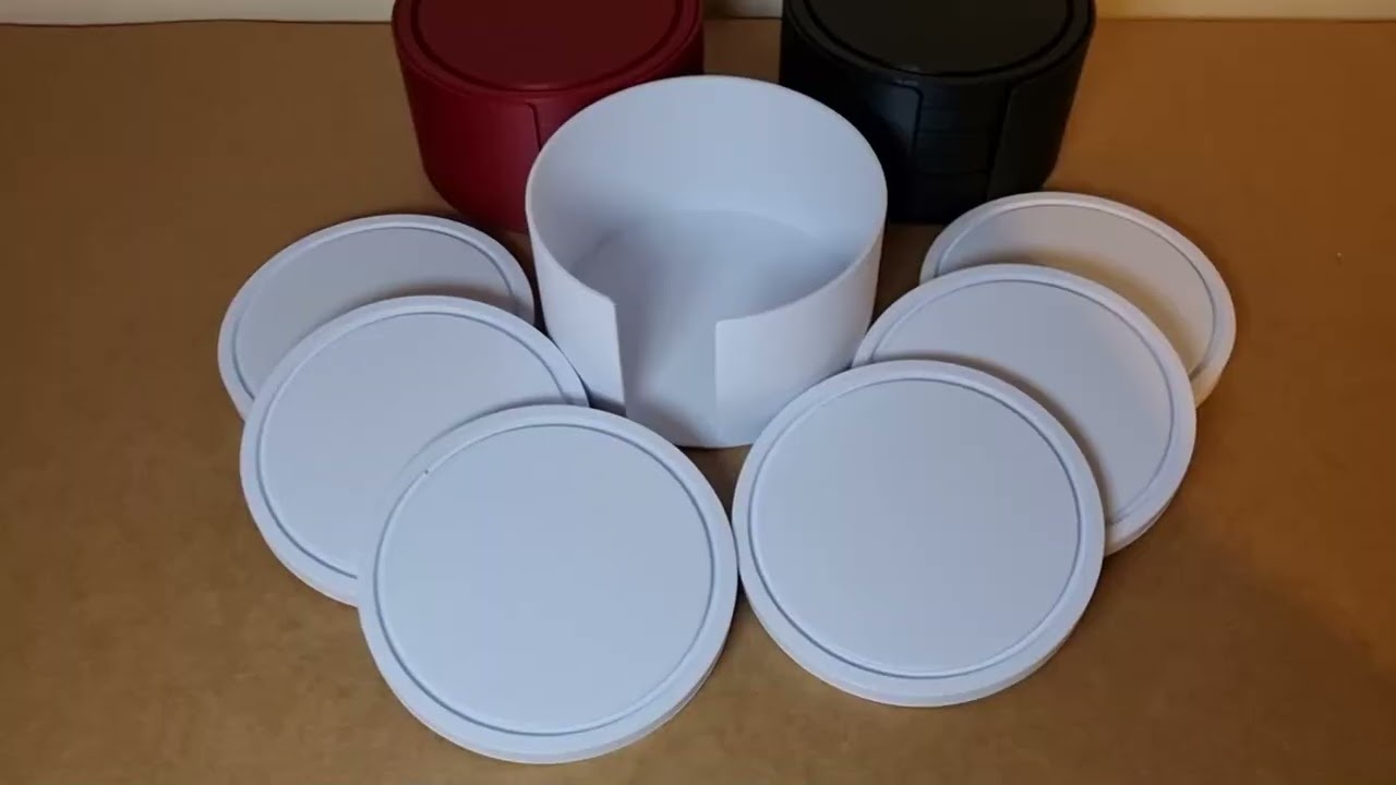 3D Printing Coaster Set with Holder - Custom Drink Coasters Time Lapse | Home Decor DIY