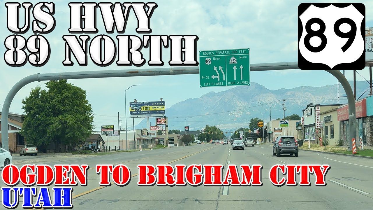 US 89 North - Ogden to Brigham City - Utah - 4K Highway Drive