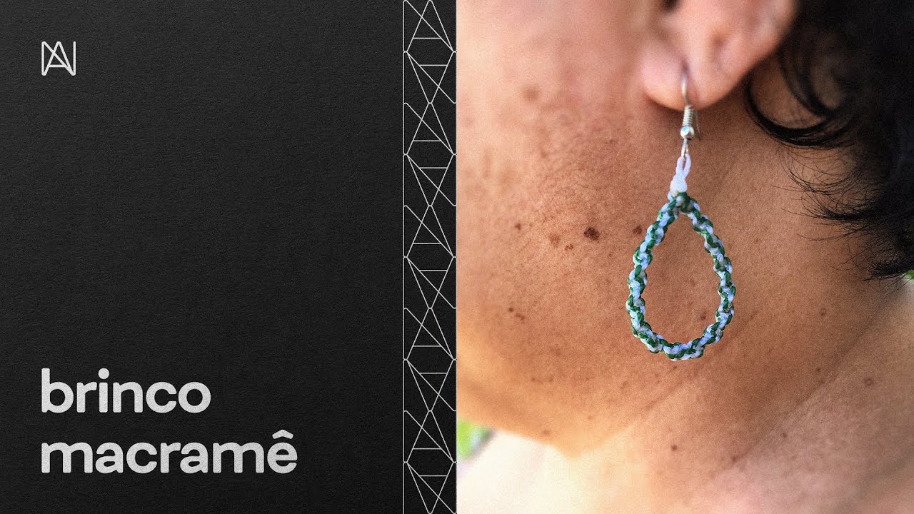 Brinco em Macramê com Formato de Gota - Arte Nó #31