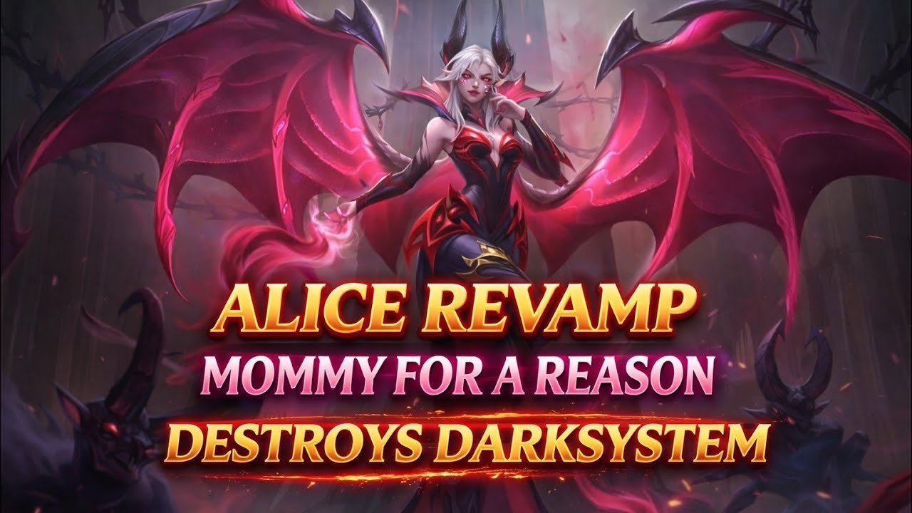 ALICE JUNGLER 🦇🖤 -vs Darksystem #mobalegends5v5 #alicemlbb  #darksystemmoonton 