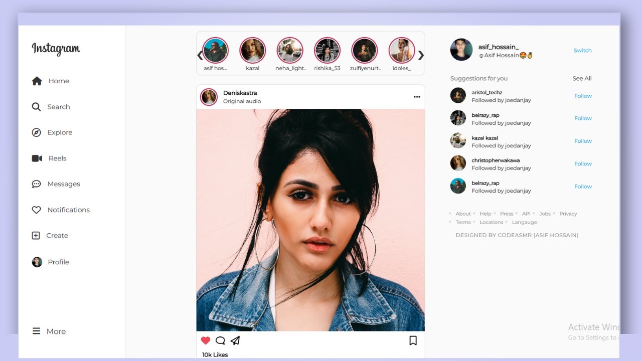 ASMR Programming - Instagram Website Using HTML & CSS | No Talking